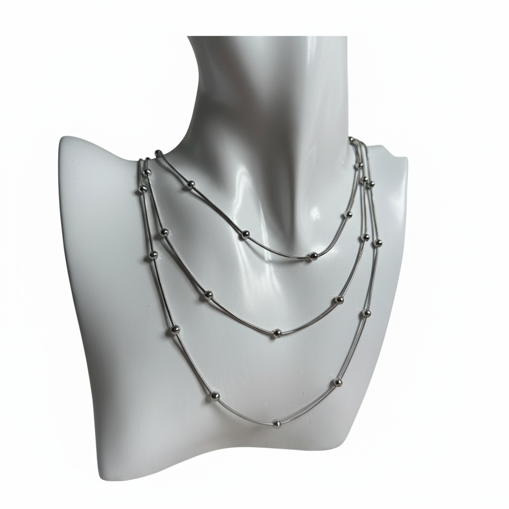 Layered Beaded Necklace Detail