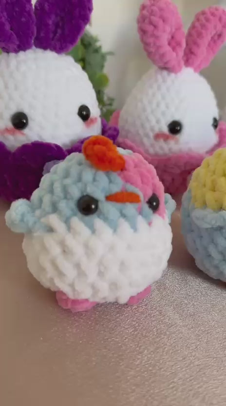 Handgemachtes Amigurumi Küken Schlüsselanhänger | Süßes gehäkeltes Plüschtier | Mini Küken Geschenk | Osterdeko | Handmade Chick Plush